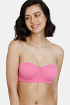 Zivame Beautiful Basics Padded Wired 3/4th Coverage Strapless Bra - Ibis Rose — thumbnail 3